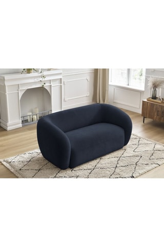 Canapé Celine - Bleu foncé - 2 places - En tissu