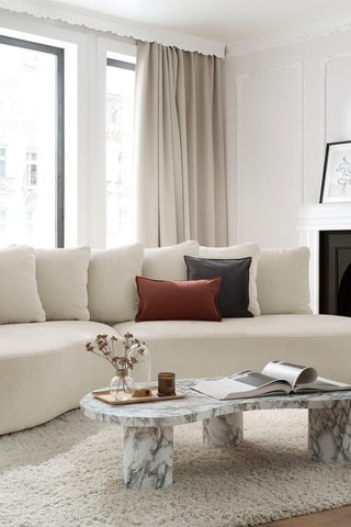 Canapé d'angle gauche Marianne - Blanc