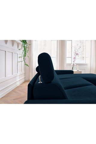 Canapé d'angle réversible convertible Monaco - Bleu marine - Couchage 190 x 140 cm