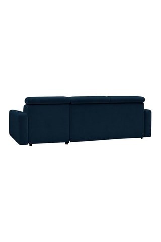 Canapé d'angle réversible convertible Monaco - Bleu marine - Couchage 190 x 140 cm
