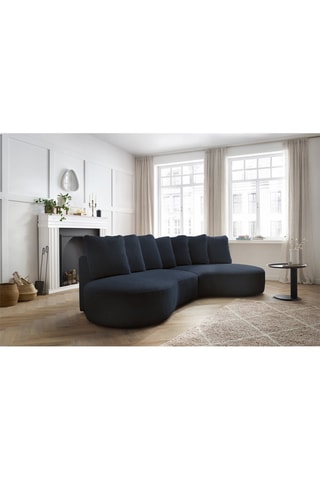Canapé d'angle droit Marianne - Bleu marine