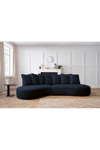 Canapé d'angle gauche Marianne - Bleu marine