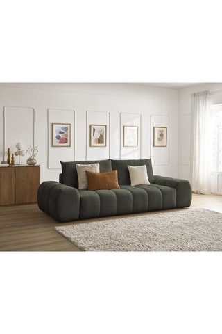 Canapé droit Everest - Vert - 3 places - En polyester