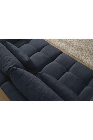 Canapé Ivane - Bleu foncé - 3 places - En tissu texturé