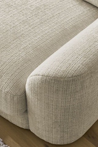 Canapé d'angle gauche Leonore - Beige - 3 places - En tissu texturé