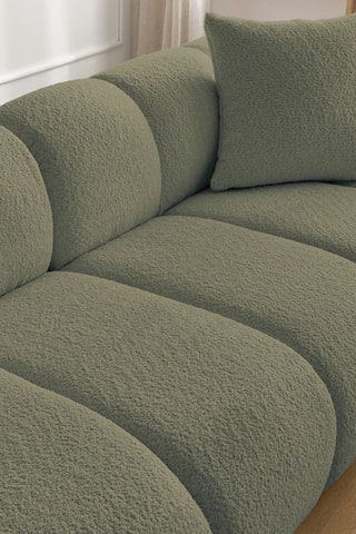Canapé Pamira - Vert - 3 places - En tissu bouclette