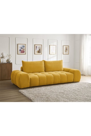 Canapé Everest - Jaune - 3 places - En tissu texturé