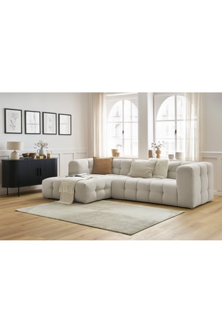 Canapé d'angle gauche Cloud - Beige