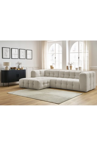 Canapé d'angle gauche Cloud - Beige