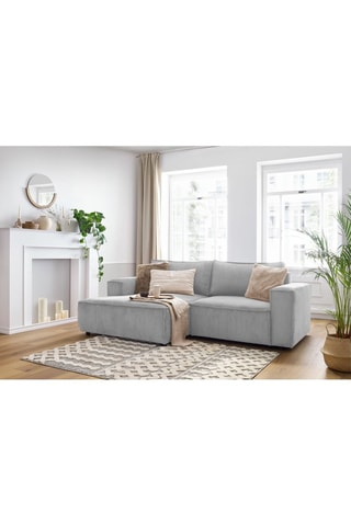 Canapé d'angle gauche Nihad compact - 
Gris clair