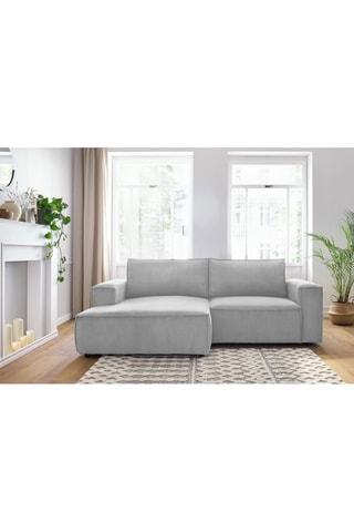 Canapé d'angle gauche Nihad compact - 
Gris clair