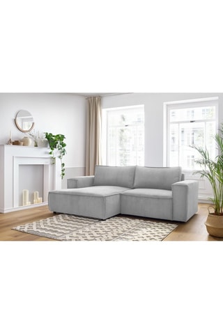 Canapé d'angle gauche Nihad compact - 
Gris clair