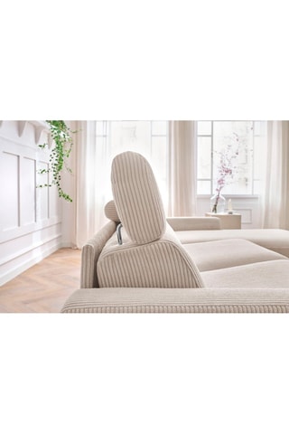 Canapé d'angle réversible convertible Monaco - Beige - Couchage 190 x 140 cm