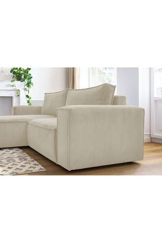Canapé d'angle gauche Nihad compact - 
Beige