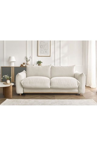 Canapé convertible Lenny - Beige - Couchage 140 x 190 cm