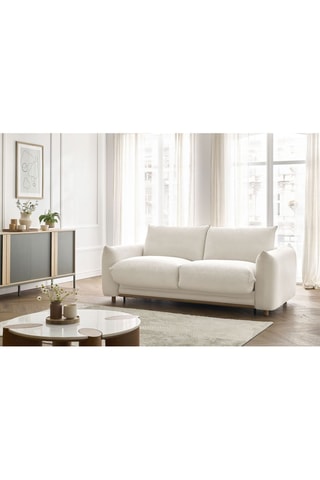 Canapé convertible Lenny - Beige - Couchage 140 x 190 cm
