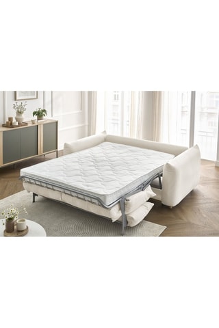 Canapé convertible Lenny - Beige - Couchage 140 x 190 cm