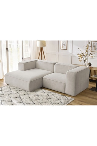 Canapé d'angle gauche Zephyr Compact - Beige