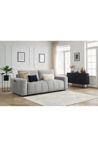 Canapé convertible Arsene - Gris clair - Couchage 190 x 155 cm