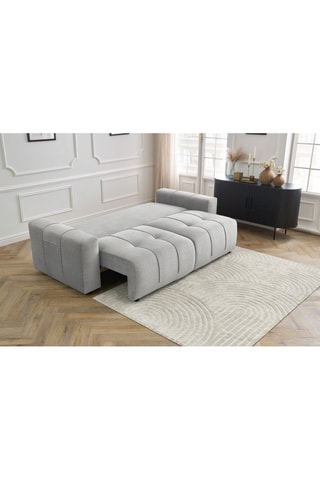 Canapé convertible Arsene - Gris clair - Couchage 190 x 155 cm