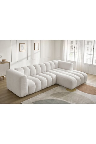 Canapé d'angle droit Talia - Blanc