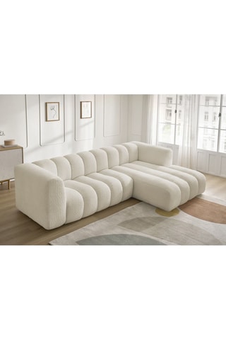 Canapé d'angle droit Talia - Beige