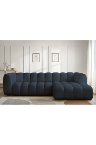 Canapé d'angle droit  Talia - Bleu foncé