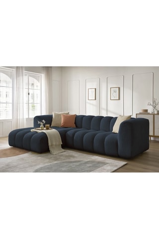 Canapé d'angle gauche  Talia - Bleu foncé