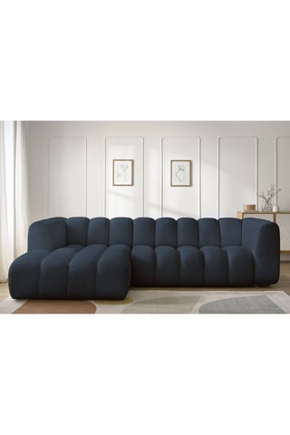 Canapé d'angle gauche  Talia - Bleu foncé