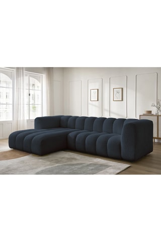 Canapé d'angle gauche  Talia - Bleu foncé