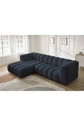 Canapé d'angle gauche  Talia - Bleu foncé