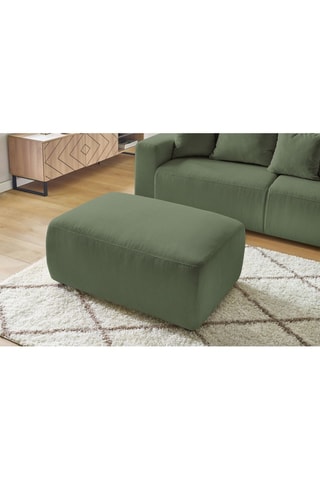 Canapé convertible et pouf Envy - Vert - Couchage 152 x 190 cm