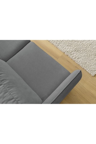 Canapé convertible Lenny - Gris foncé - 2 places  - Tissu toucher doux - Couchage 140 x 190 cm