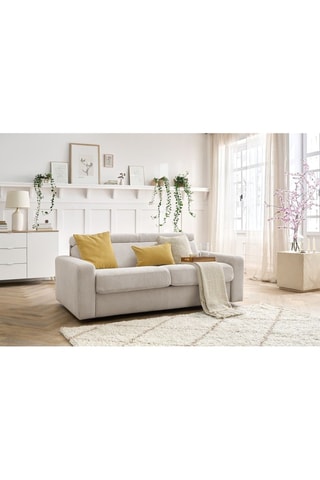 Canapé convertible Monaco - Beige - Couchage 190 x 140 cm