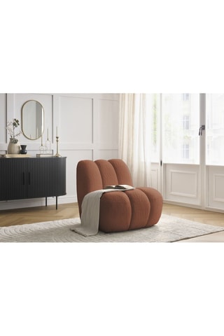 Fauteuil Janissaire - Orange - Tissu bouclette