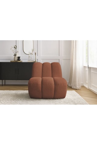 Fauteuil Janissaire - Orange - Tissu bouclette
