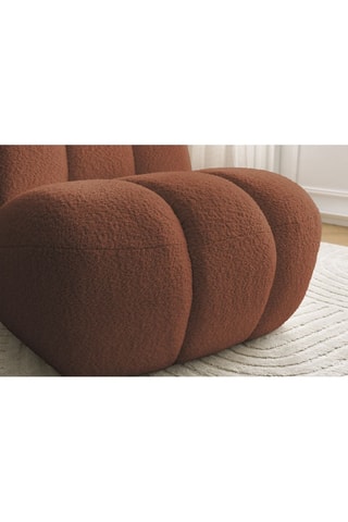 Fauteuil Janissaire - Orange - Tissu bouclette