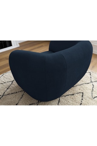 Fauteuil Celine - Bleu foncé - En tissu
