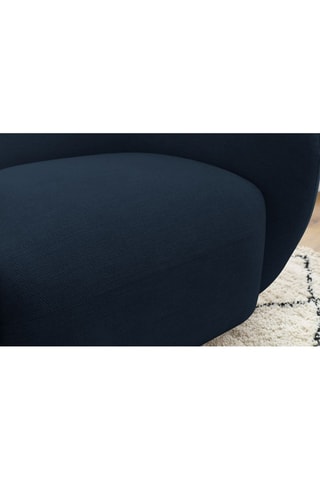 Fauteuil Celine - Bleu foncé - En tissu