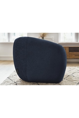Fauteuil Celine - Bleu foncé - En tissu texturé