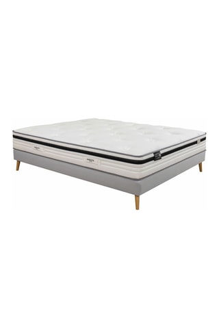 Ensemble matelas ressorts et mémoire de forme et sommier lattes Brienne