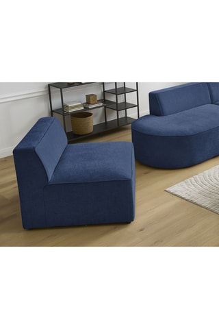 Chauffeuse Rousseau - Bleu foncé - 1 place - En tissu texturé