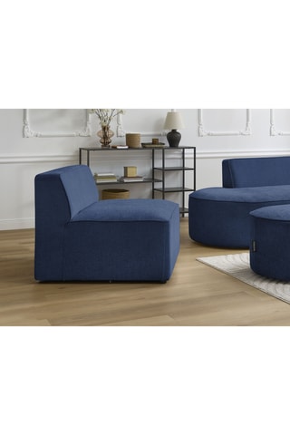 Chauffeuse Rousseau - Bleu foncé - 1 place - En tissu texturé