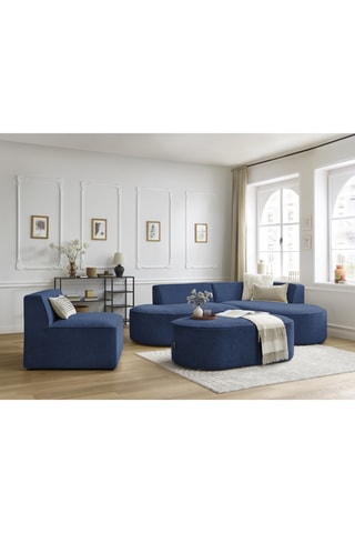 Chauffeuse Rousseau - Bleu foncé - 1 place - En tissu texturé