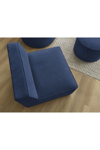 Chauffeuse Rousseau - Bleu foncé - 1 place - En tissu texturé