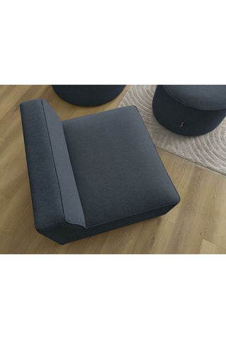 Chauffeuse Rousseau - Gris foncé - 1 place - En tissu