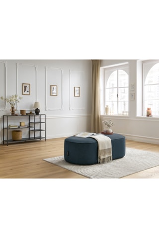 Pouf Rousseau - Gris foncé chiné - En tissu