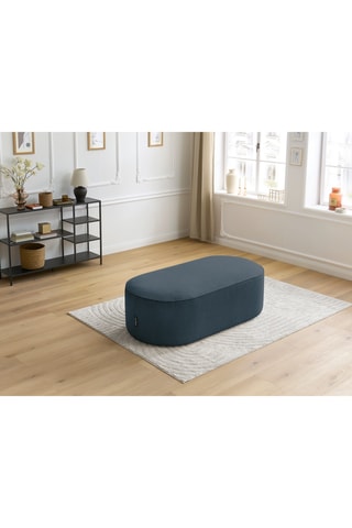 Pouf Rousseau - Gris foncé chiné - En tissu