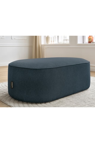 Pouf Rousseau - Gris foncé chiné - En tissu