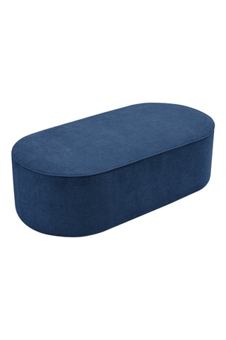 Pouf Rousseau - Bleu foncé - En tissu texturé